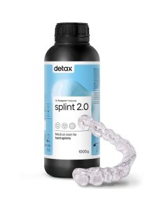 Detax 02076 Freeprint Splint 2.0 Resin, Clear-transparent, 1 kg Bottle