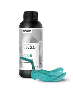 Detax 04086 Freeprint Tray Resin, Green, 1 kg Bottle