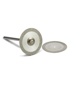 Diamond Disc Double-Sided Edge Coating 22 mm Dia, 15 mm Depth, Fine Grit